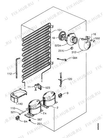 Взрыв-схема холодильника Zanussi ZI722/9DAC - Схема узла Functional parts